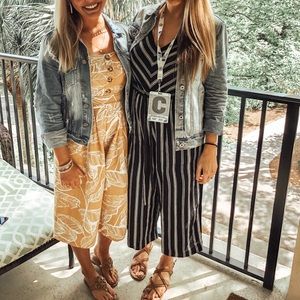 Yellow floral jumpsuit